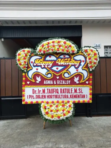 Papan Bunga Pernikahan karang mekar