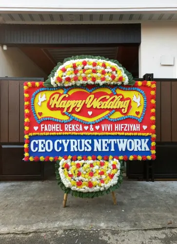 Papan Bunga Pernikahan karang mekar